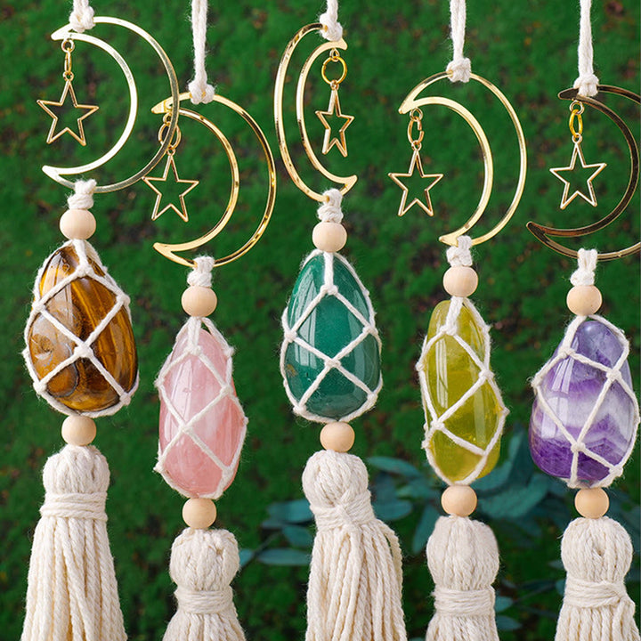 Ornement à suspendre en pierres précieuses de guérison naturelle Reiki Olivenorma 