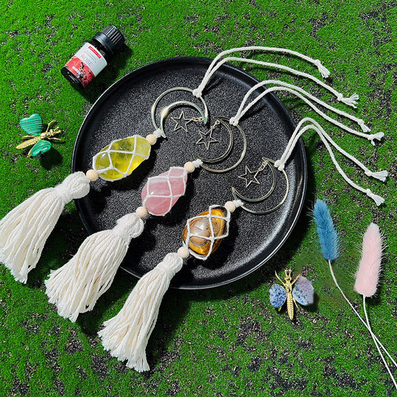 Ornement à suspendre en pierres précieuses de guérison naturelle Reiki Olivenorma 
