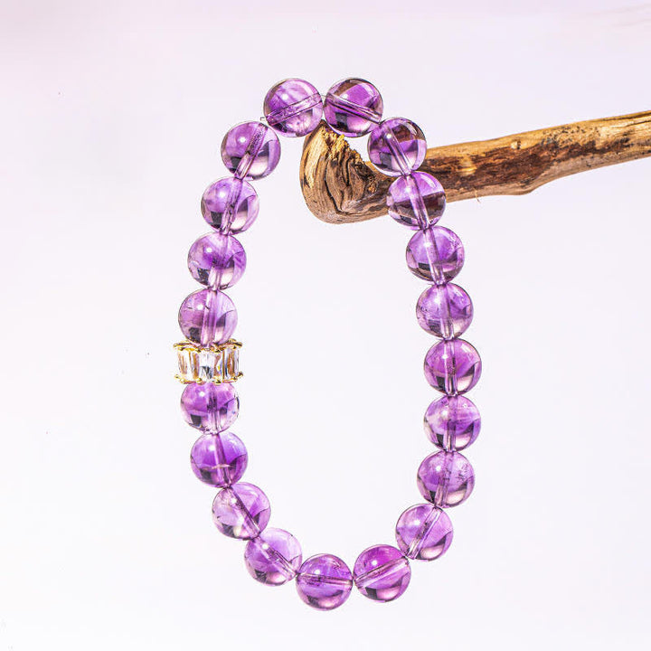 Bracelet en perles d'améthyste naturelle Olivenorma « Previewer »