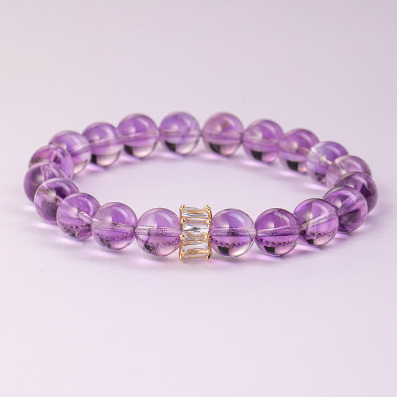 Bracelet en perles d'améthyste naturelle Olivenorma « Previewer »