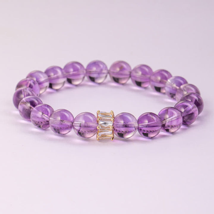 Bracelet en perles d'améthyste naturelle Olivenorma « Previewer »