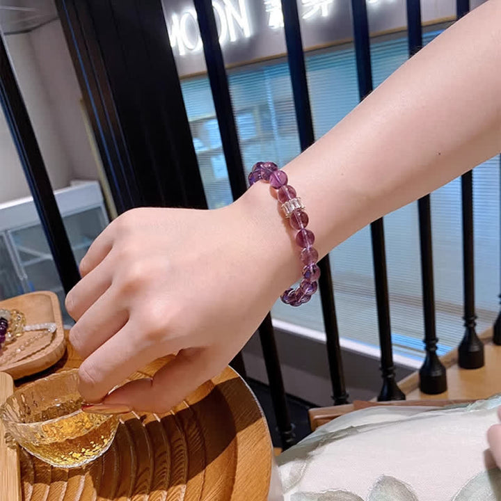 Bracelet en perles d'améthyste naturelle Olivenorma « Previewer »