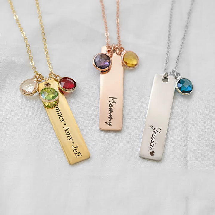 Collier de bijoux personnalisé avec fleur de naissance et pierre de naissance Olivenorma avec nom