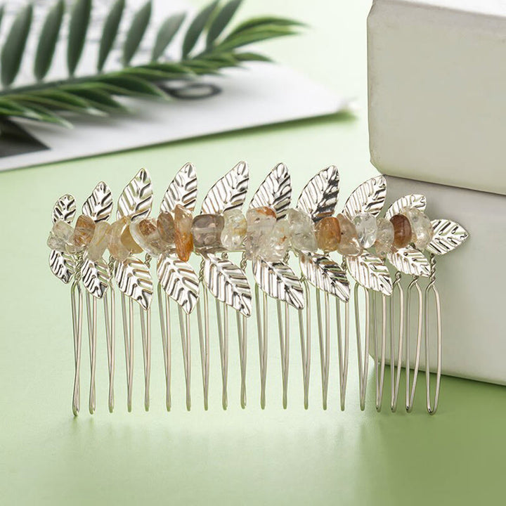 Peignes à cheveux en cristal naturel Olivenorma 