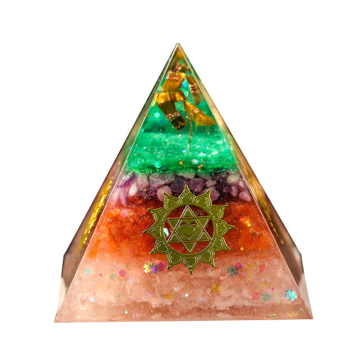 Pyramide d'orgone en pierre naturelle Olivenorma « Augmentez vos opportunités »