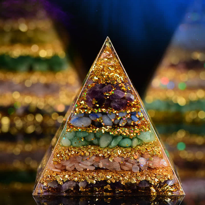 Pyramide d'orgone en pierre naturelle Olivenorma « Protection intégrale »