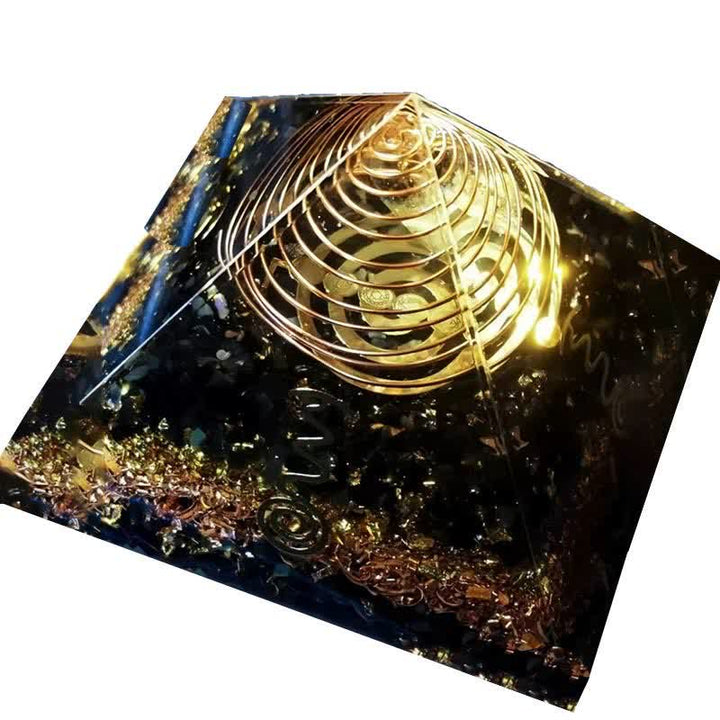 Pyramide d'orgone en pierre naturelle Olivenorma « Gardien de la paix »