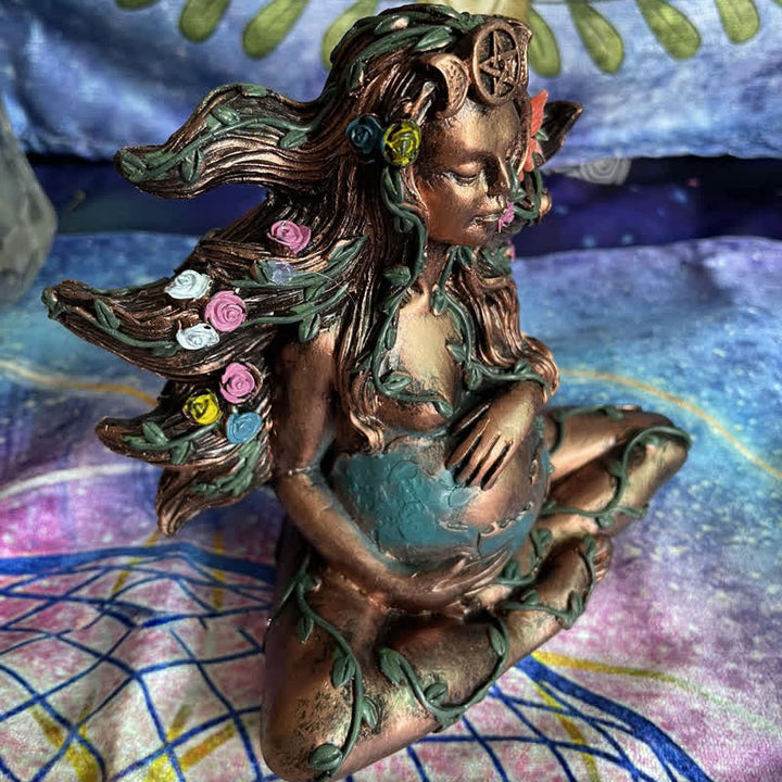 Statue en résine de la Terre Mère Olivenorma Gaia Décoration païenne