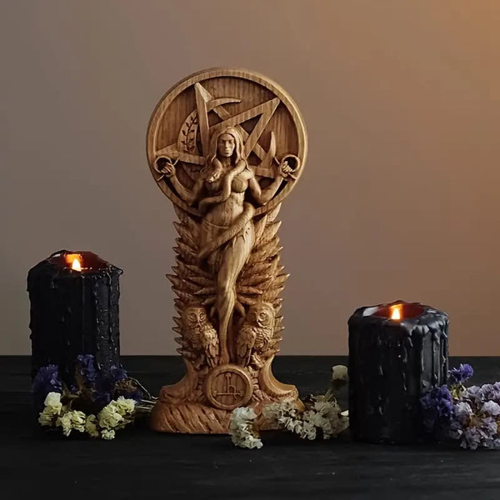 Statue de sorcière Lilith en résine Olivenorma Décoration païenne