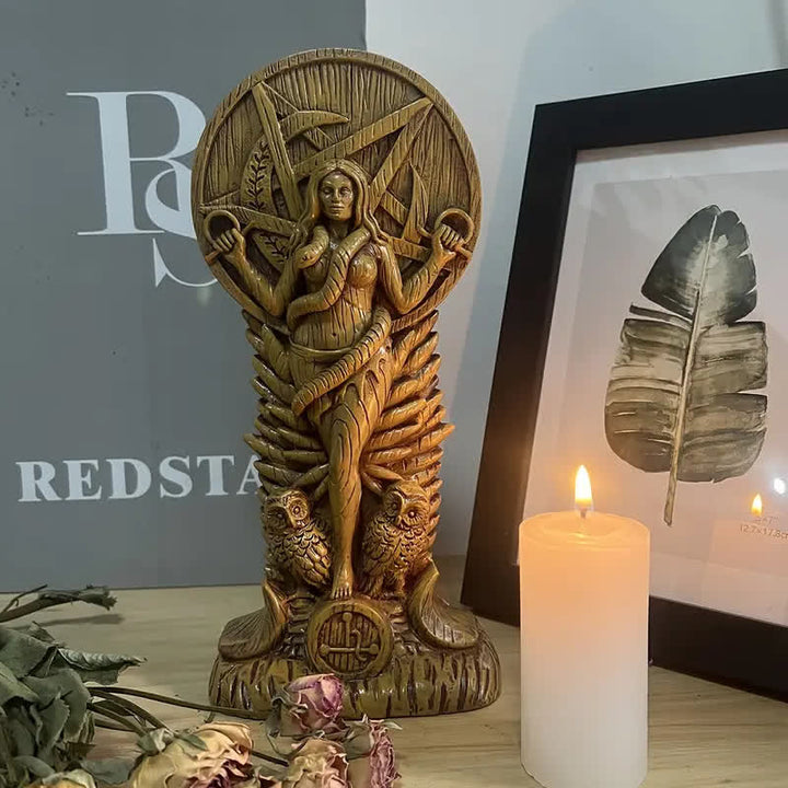 Statue de sorcière Lilith en résine Olivenorma Décoration païenne