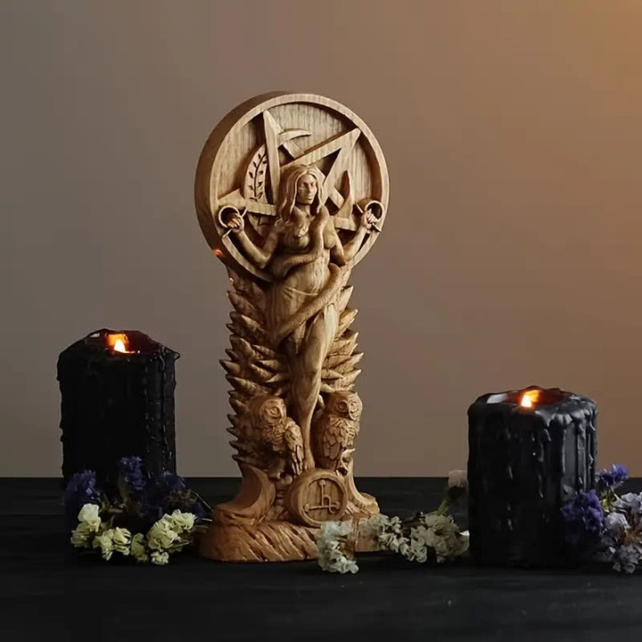 Statue de sorcière Lilith en résine Olivenorma Décoration païenne