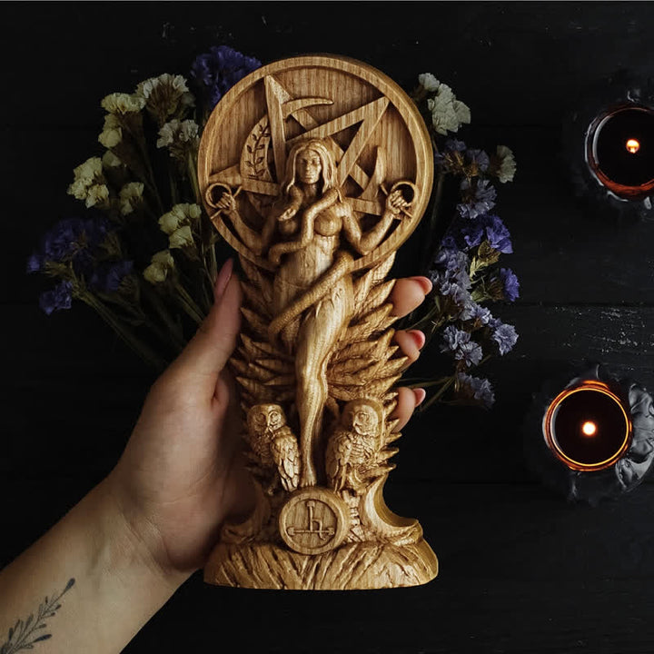 Statue de sorcière Lilith en résine Olivenorma Décoration païenne