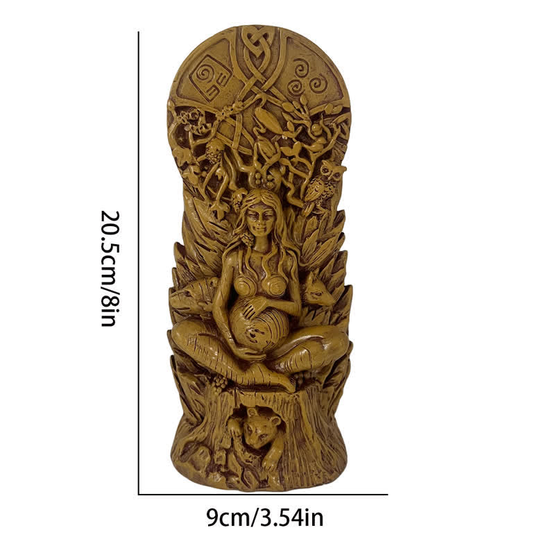 Statue de la déesse Gaïa Olivenorma en résine Décoration païenne