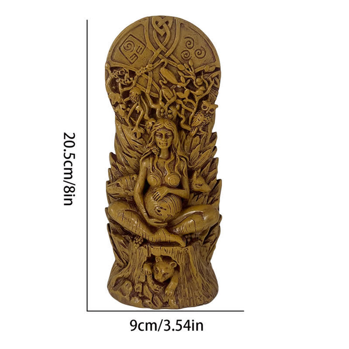 Statue de la déesse Gaïa Olivenorma en résine Décoration païenne