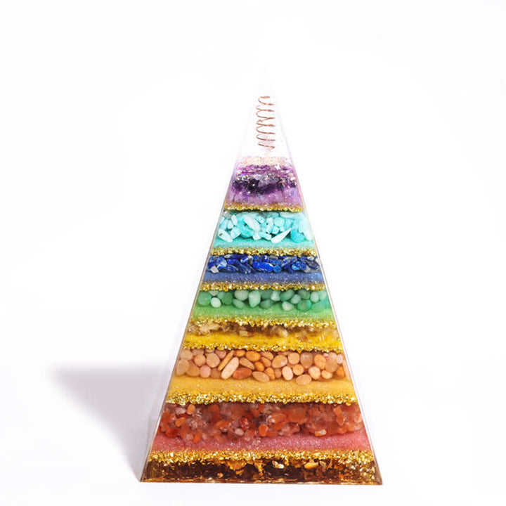 Pyramide d'orgone longue et pointue en pierre naturelle Olivenorma Energy
