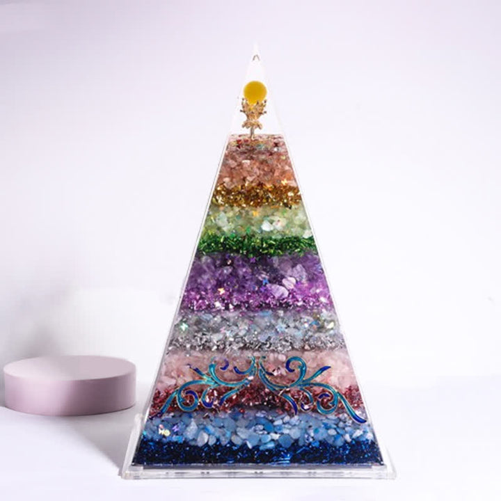 Pyramide d'orgone longue et pointue en pierre naturelle Olivenorma Energy