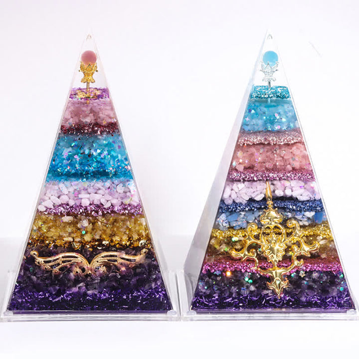 Pyramide d'orgone longue et pointue en pierre naturelle Olivenorma Energy