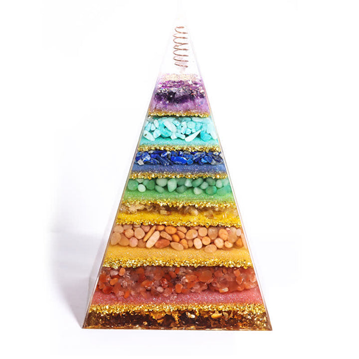 Pyramide d'orgone longue et pointue en pierre naturelle Olivenorma Energy