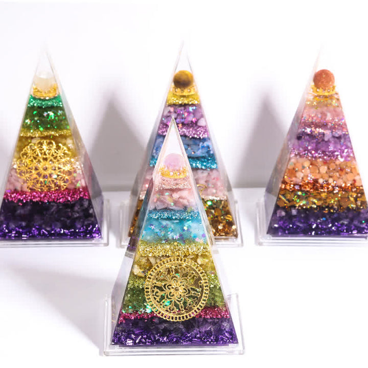 Pyramide d'orgone longue et pointue en pierre naturelle Olivenorma Energy