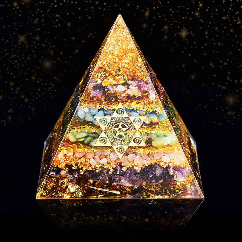 Protection intégrale Olivenorma - Quatre types de pierres Pyramide d'orgone 