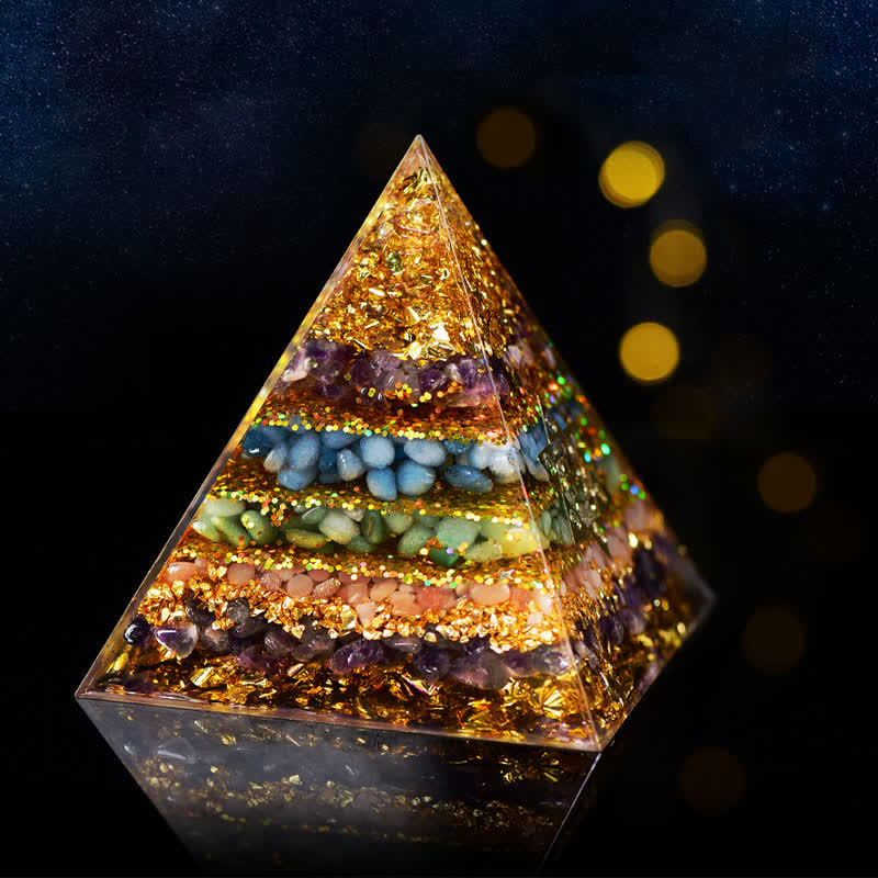 Protection intégrale Olivenorma - Quatre types de pierres Pyramide d'orgone 