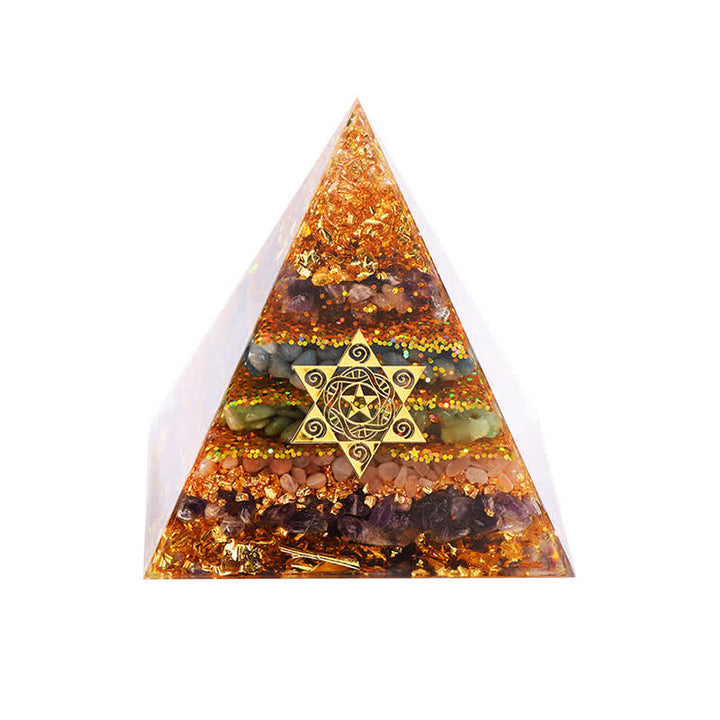 Protection intégrale Olivenorma - Quatre types de pierres Pyramide d'orgone 