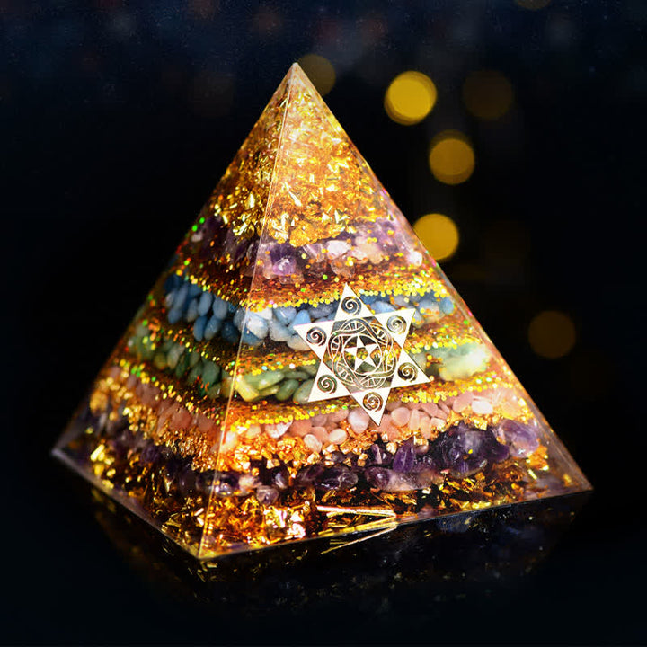 Protection intégrale Olivenorma - Quatre types de pierres Pyramide d'orgone 