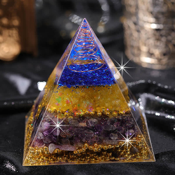 Pyramide d'orgone en pierre naturelle Olivenorma « Beauté et Talent »