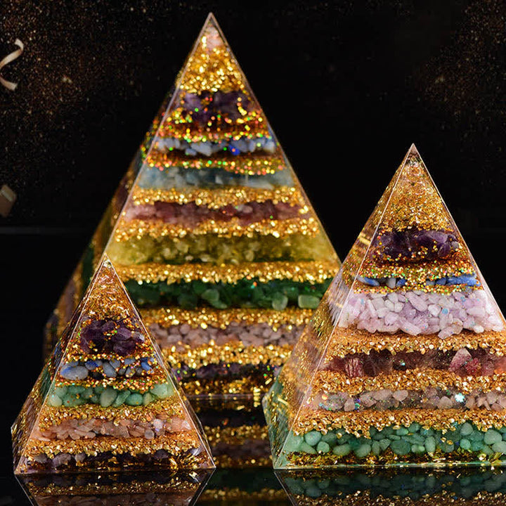 Pyramide d'orgone en pierre naturelle Olivenorma « Protection intégrale »