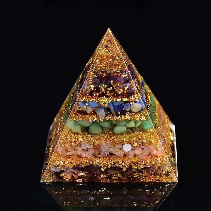 Pyramide d'orgone en pierre naturelle Olivenorma « Protection intégrale »