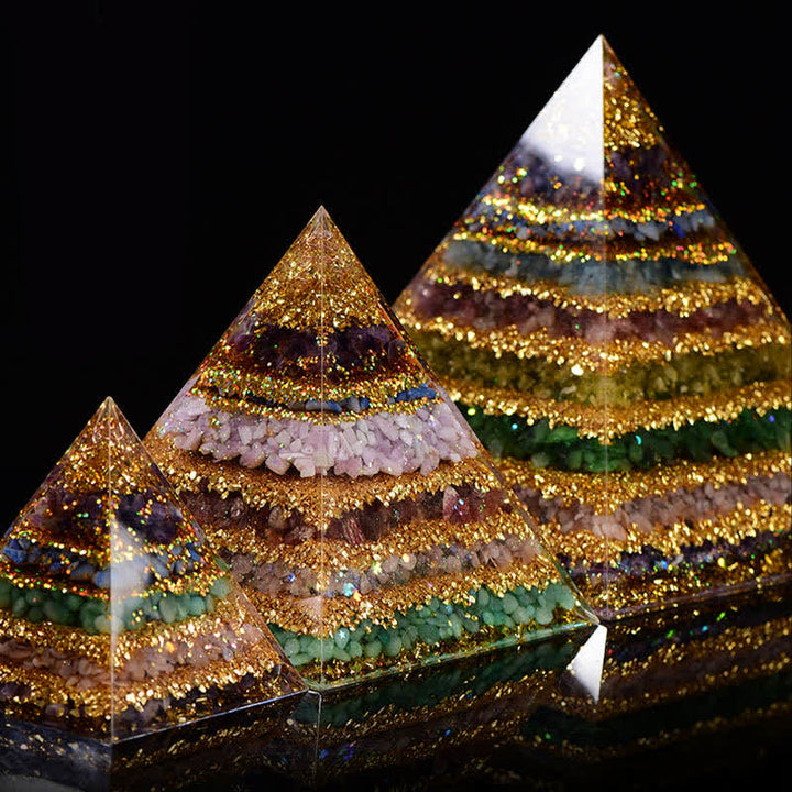 Pyramide d'orgone en pierre naturelle Olivenorma « Protection intégrale »