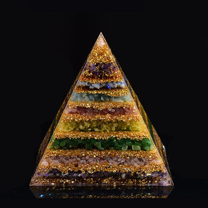 Pyramide d'orgone en pierre naturelle Olivenorma « Protection intégrale »
