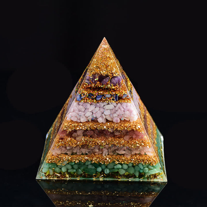 Pyramide d'orgone en pierre naturelle Olivenorma « Protection intégrale »