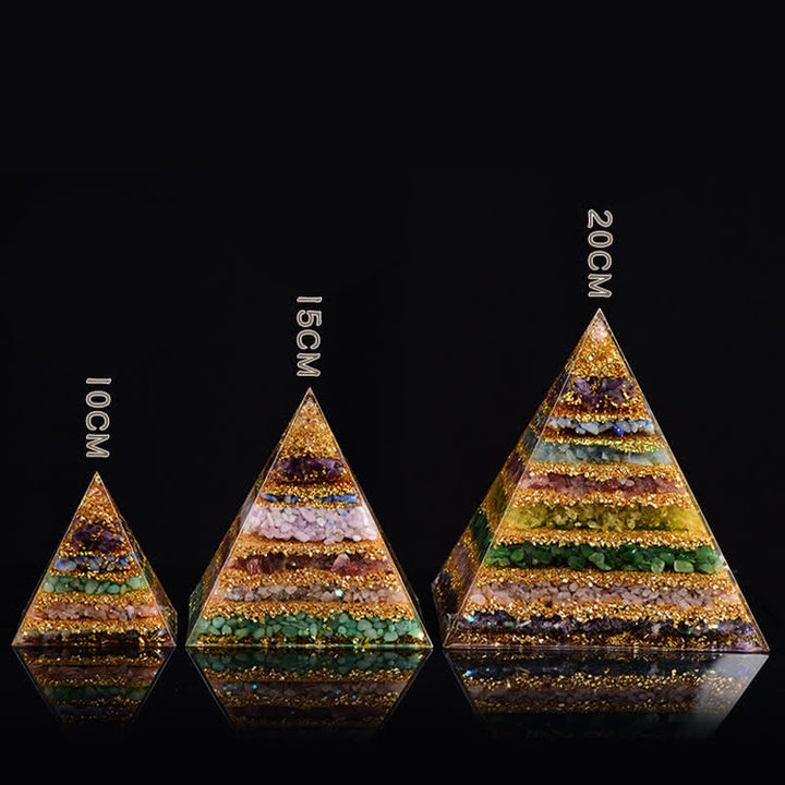 Pyramide d'orgone en pierre naturelle Olivenorma « Protection intégrale »