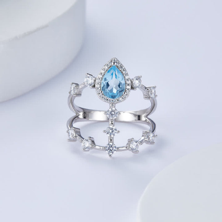 Bague en argent 925 avec topaze naturelle Olivenorma