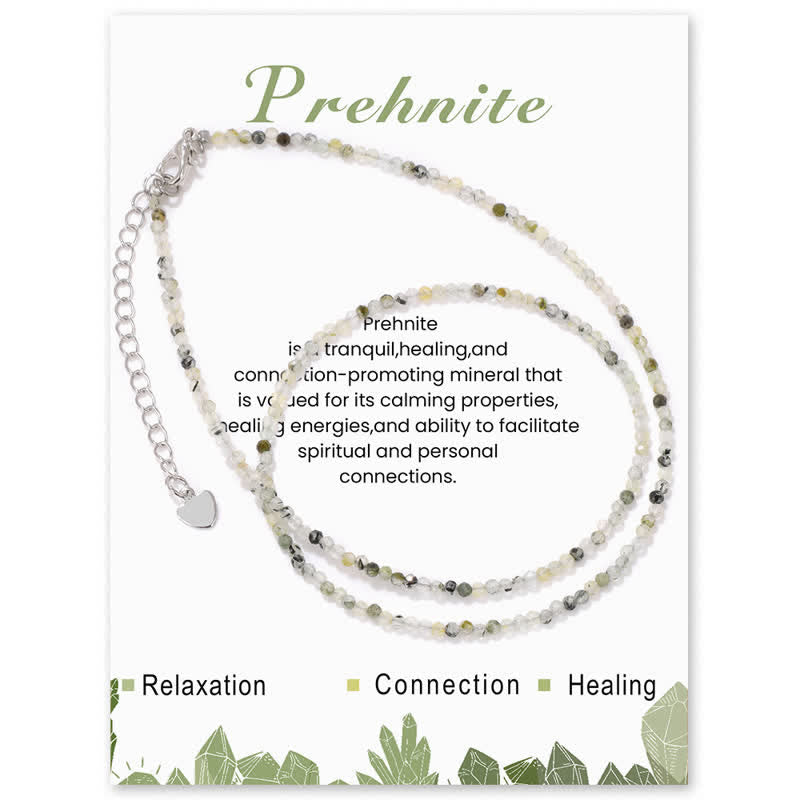 Collier de clavicule fine en perles de pierre cardée Olivenorma