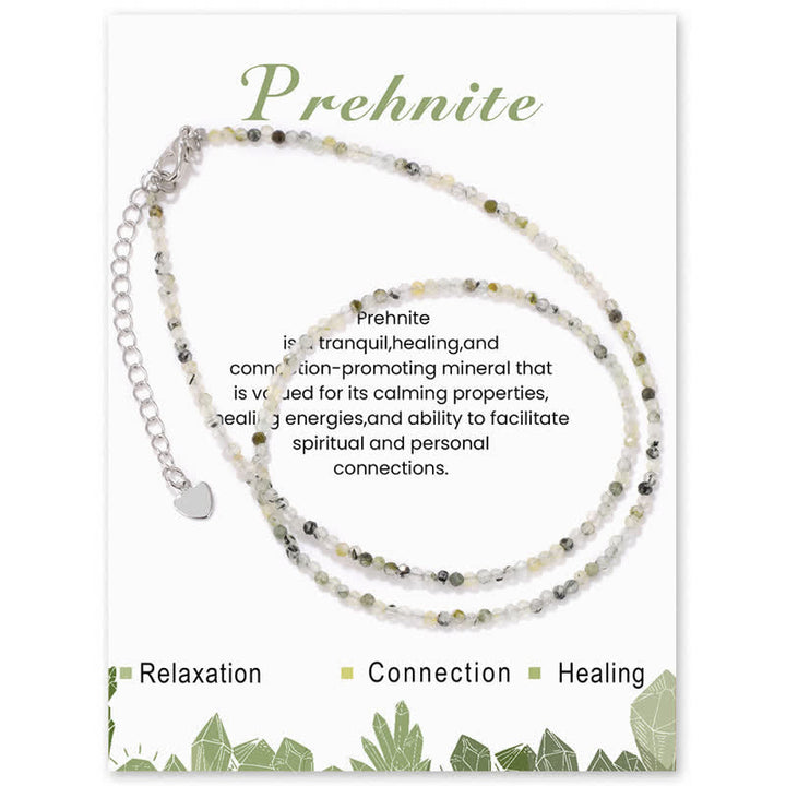 Collier de clavicule fine en perles de pierre cardée Olivenorma