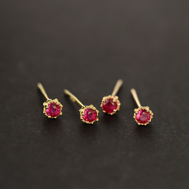 Collier et boucles d'oreilles en grenat délicat Olivenorma