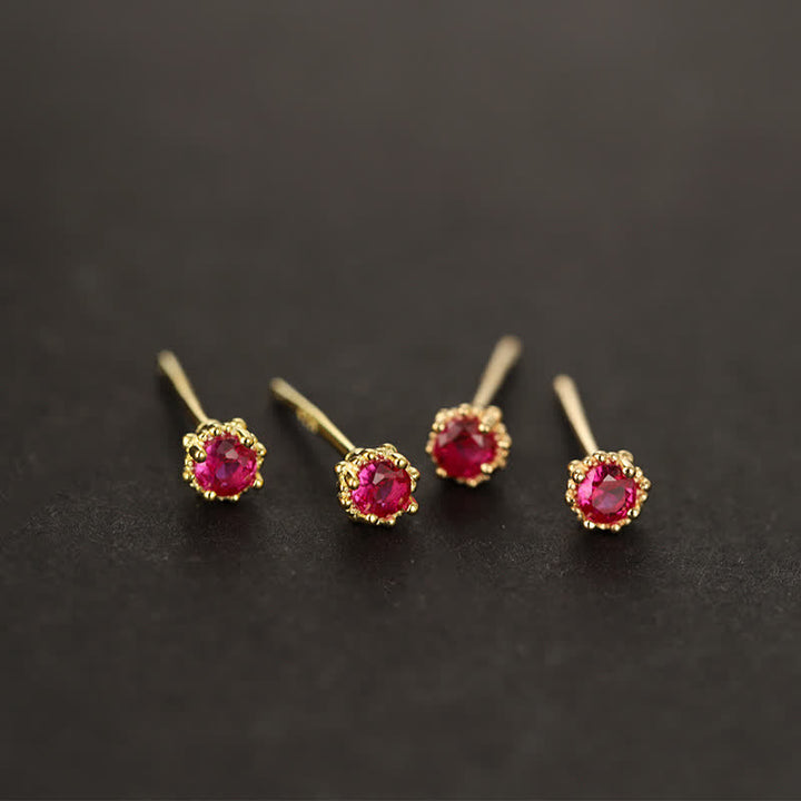 Collier et boucles d'oreilles en grenat délicat Olivenorma