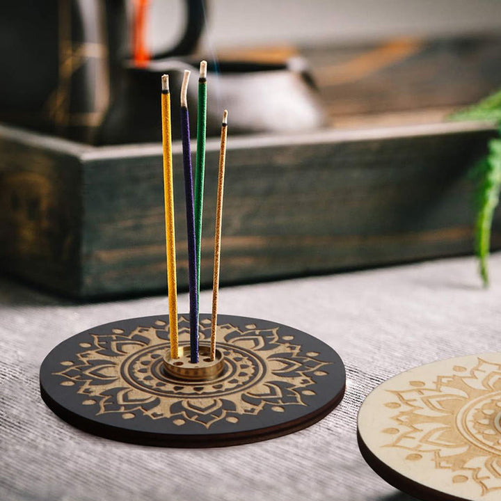 Porte-encens en bois Olivenorma Lotus Purity