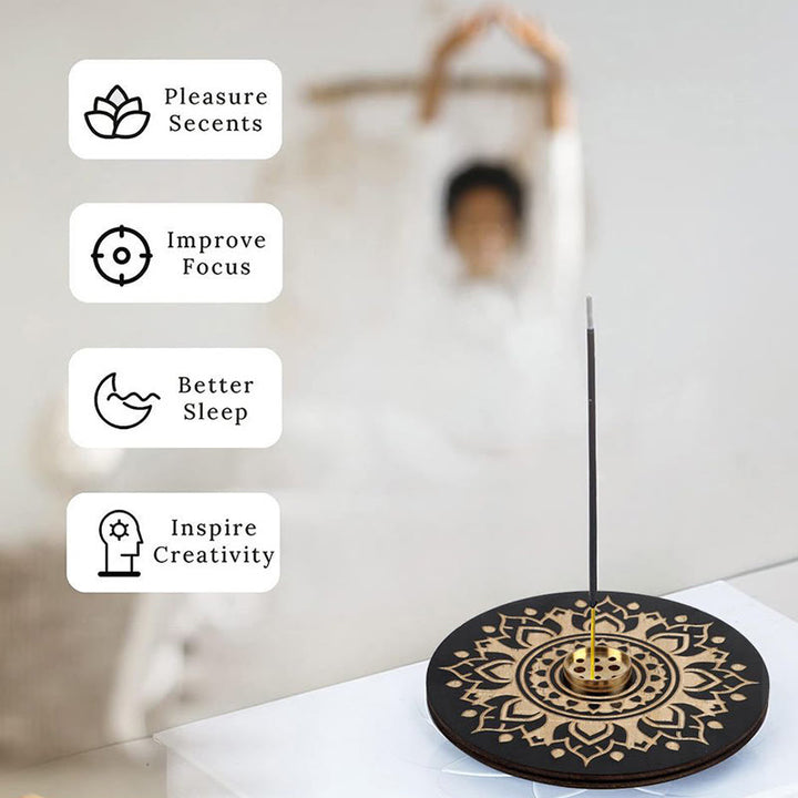 Porte-encens en bois Olivenorma Lotus Purity