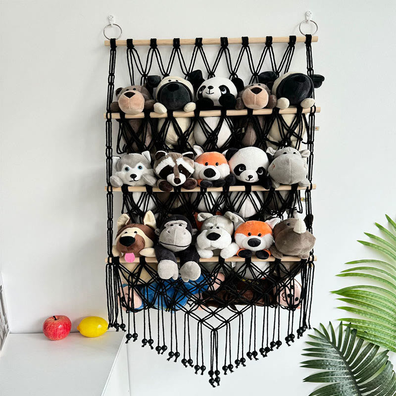 Support de rangement mural pour poupées en corde de coton fait main Olivenorma