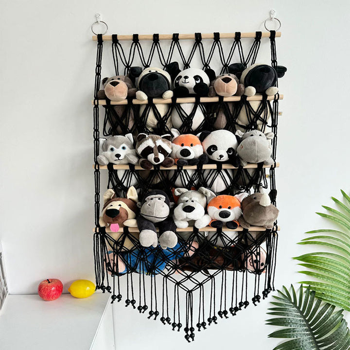 Support de rangement mural pour poupées en corde de coton fait main Olivenorma