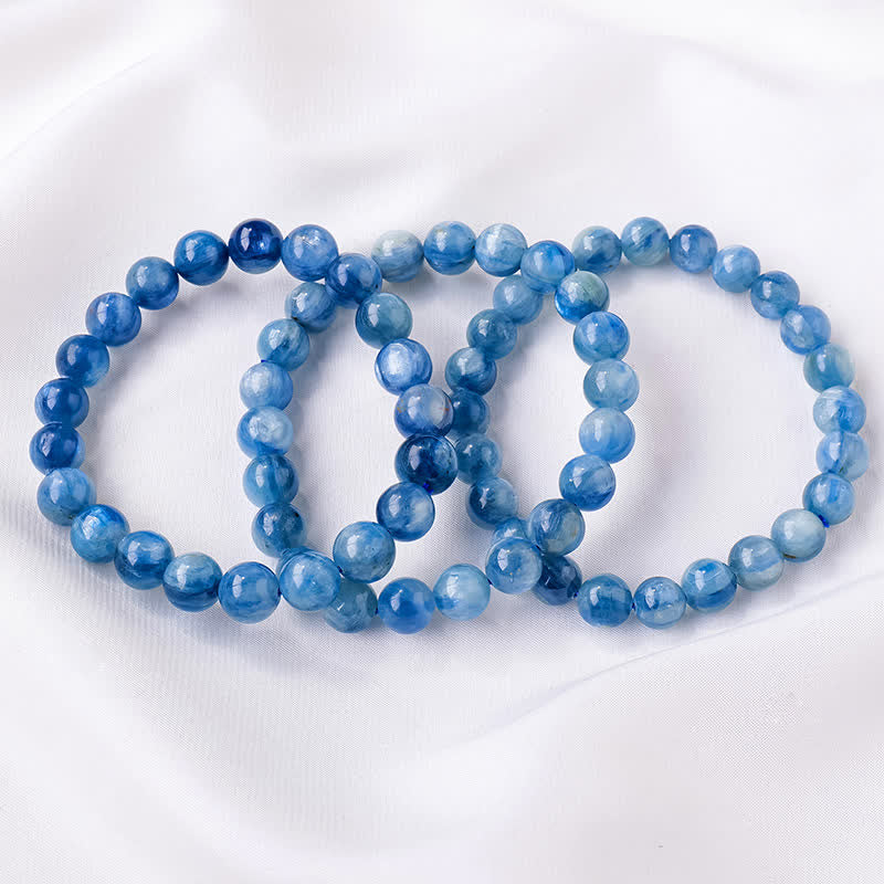 Bracelet en perles de cyanite naturelle Olivenorma 8/9 mm 