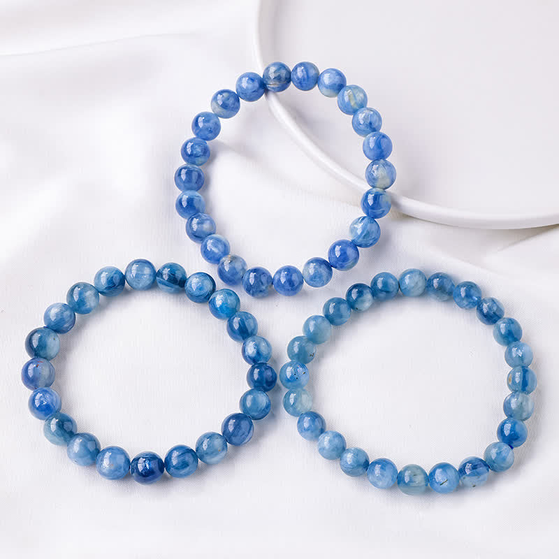 Bracelet en perles de cyanite naturelle Olivenorma 8/9 mm 