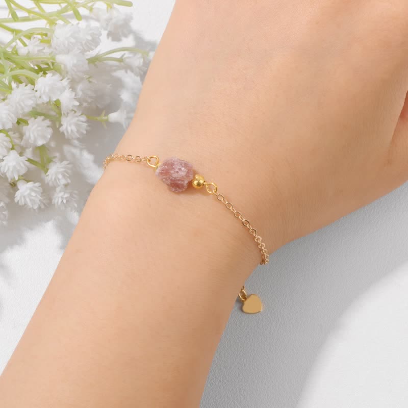 Bracelet pendentif en pierre brute irrégulière naturelle Olivenorma 