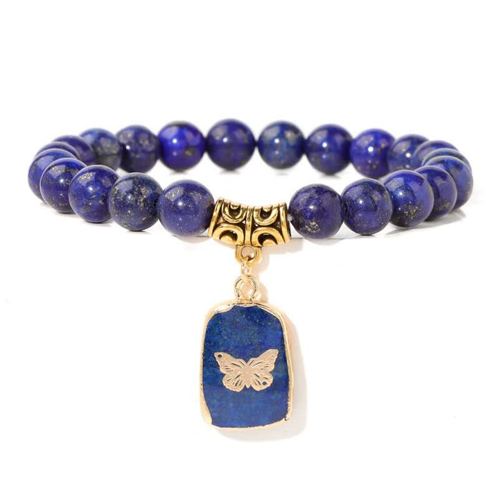 Bracelet pendentif imprimé en perles de pierre naturelle Olivenorma