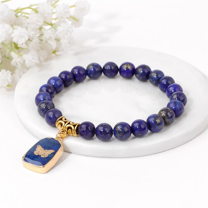 Bracelet pendentif imprimé en perles de pierre naturelle Olivenorma