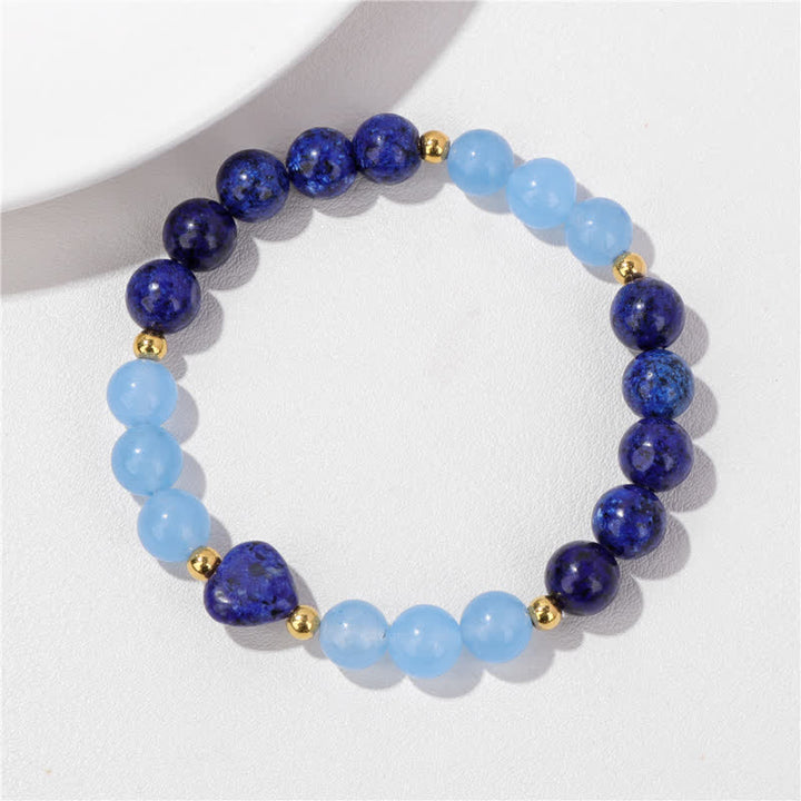 Bracelet en perles de cœur en pierre naturelle Olivenorma
