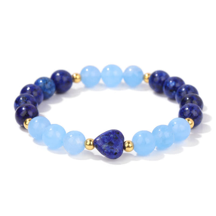 Bracelet en perles de cœur en pierre naturelle Olivenorma